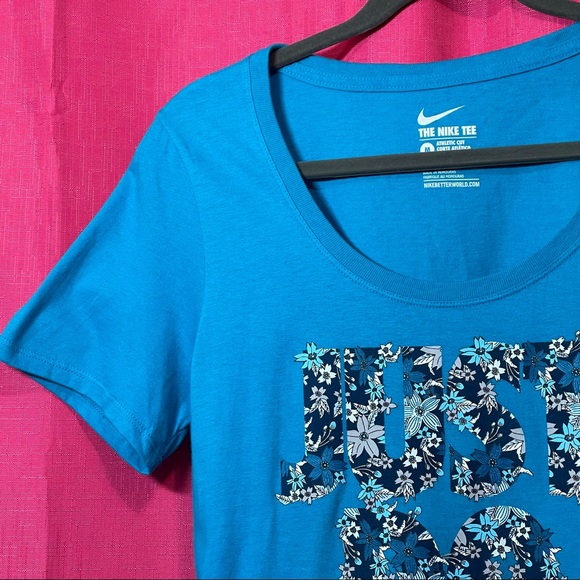 NIKE DRI FIT BLUE TEE JUST DO IT SIZE M - Picture 7 of 12